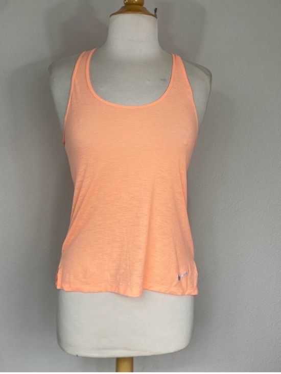 Nike Tops - Nike Womens Orange Dri Fit Lightweight Racerback Tank Top Gym Running Size Small